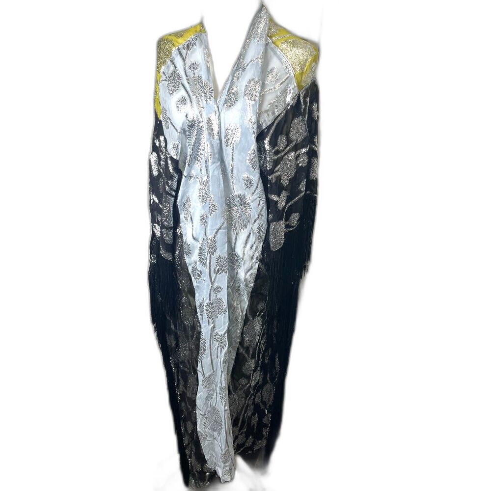 FREE PEOPLE FLORENCE KIMONO STEVIE NICKS STYLE! One Size Metallic NWT Very Rare! - Picture 9 of 9